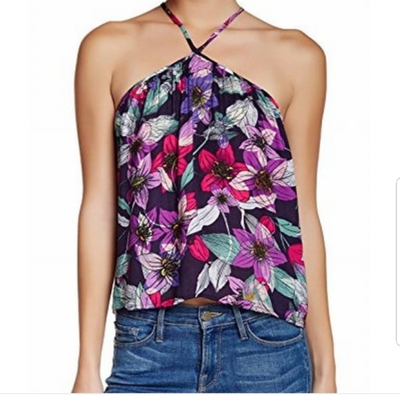 Lush Floral Flowy Halter Top Sz XS Purple NWOT - Picture 8 of 8